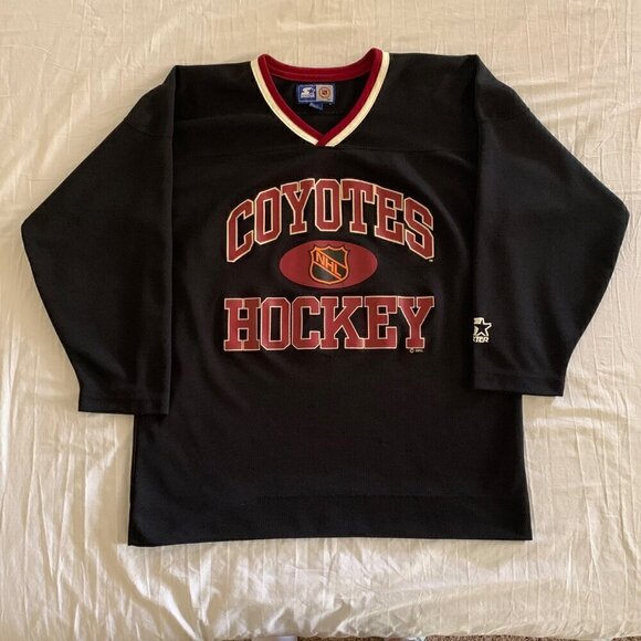 Phoenix Coyotes NHL Vintage Black Starter Practice Jersey Mens Medium - Picture 1 of 8